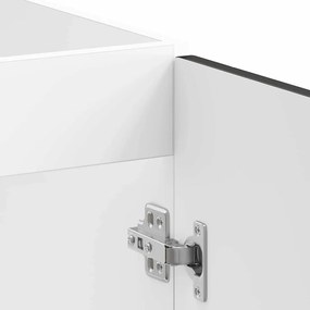 vidaXL Βάση νιπτήρα με αποθήκευση Lucca 2 pcs Μαύρο Επεξεργασμένο ξύλο