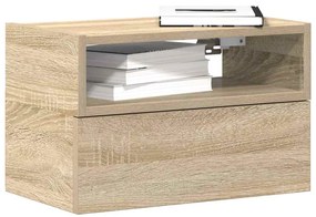 vidaXL Κομοδίνα Επιτοίχια 2 τεμ. Sonoma Δρυς 45x26x28,5 εκ.
