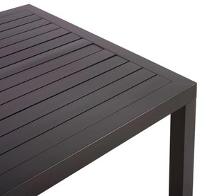 Τραπεζάκι SAHIRA Αλουμινίου Ανθρακί 120x80x75,5Υ εκ. 120x80x75.5 εκ.