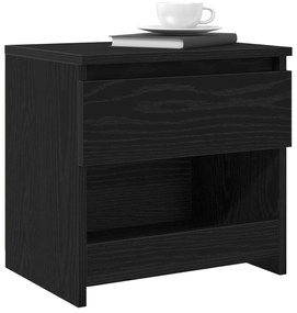 vidaXL Κομοδίνα 2 τμχ Μαύρο Ξύλο 40x30x39 εκ από Επεξεργασμένο Ξύλο