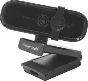 POWERTECH web camera PT-1427, 5MP, 2K QHD, αυτόματη εστίαση, 1.5m, μαύρη