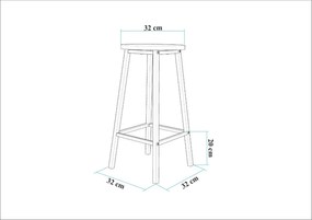 Σκαμπό Μπαρ 3τμχ και Τραπέζι Μαύρο LOMA 100x40x90