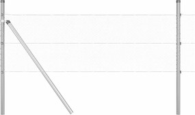 vidaXL Στύλος Περιφράξεων Ασημί 50 x 0,8 μ (13 mm πλέγμα) Ατσάλι