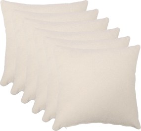vidaXL Κάλυμμα Μαξιλαριού 6 pcs HEERLEN Κρεμ 55 x 55 εκ Μπουκλέ