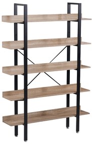 Liberta HORIZON ΒΙΒΛΙΟΘΗΚΗ 5ΡΑΦΙΑ SONOMA ΜΑΥΡΟ 120x28xH170cm 120x28xH170cm 28-0220