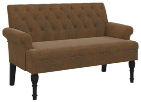 Παγκάκι με Πλάτη Καφέ 120 x 62 x 75,5 εκ. Συνθετικό Καστόρι - Καφέ