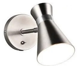 Απλίκα Φωτιστικό Τοίχου Σποτ  E27 10W Enzo Trio Lighting-R20781707-Νίκελ Ματ R20781707