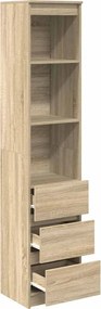 vidaXL Ντουλάπι Sonoma δρυς 37,5x35x180 εκ. Επεξεργασμένο Ξύλο