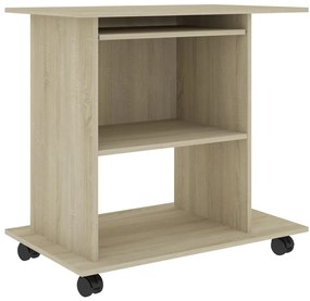 vidaXL Γραφείο Υπολογιστή Sonoma Δρυς 80 x 50 x 75 εκ. από Επεξ. Ξύλο