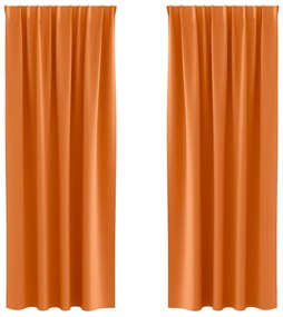 vidaXL Κουρτίνες 2 pcs Φωτεινό Πορτοκάλι 225 x 140 εκ. Πολυεστέρας