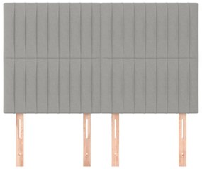 vidaXL Κεφαλάρι Ανοιχτό Γκρι 144x5x118/128 εκ. Ύφασμα