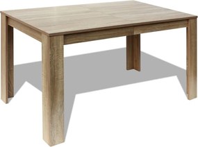 vidaXL Τραπεζαρία Χρώμα Δρυς 140 x 80 x 75 εκ.