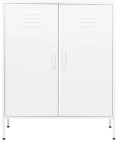 vidaXL Ντουλάπι Αποθήκευσης Λευκό 80 x 35 x 101,5 εκ. Ατσάλινο