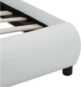 vidaXL Πλαίσιο Κρεβατιού με LED Λευκό 100x200 εκ. Συνθετικό Δέρμα