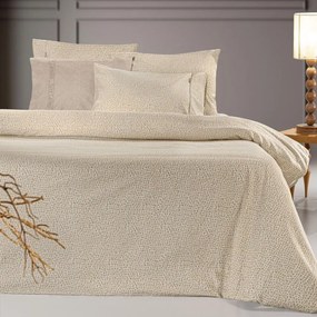 Σεντόνια Mira (Σετ 3τμχ) Mocca Guy Laroche Single 170x265cm 100% Βαμβακερή Φανέλα