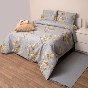 Μαξιλαροθήκες 836 (Σετ 2τμχ) Grey-Yellow Viopros 50Χ70 Βαμβάκι-Πολυέστερ