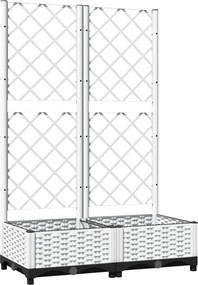 vidaXL Γλάστρα Κήπου Λευκό 80 x 40 x 121,5 cm