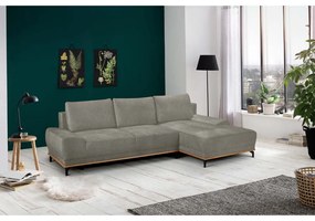 NATURA ΚΑΝΑΠΕΣ ΚΡΕΒΑΤΙ ΓΩΝΙΑ ΔΕΞΙΑ TAUPE 283x164x90 - 70-0398
