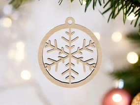 Σετ των 3 Intra απο ξύλο plywood 3mm-4mm πάχος – Διακόσμηση χριστουγεννιάτικου δέντρου με νιφάδες χιονιού 20x20 cm INTRAVECTRY-MY548573
