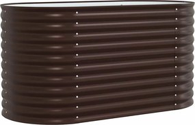 vidaXL Ανεβασμένο Κρεβάτι Καφέ 160 x 80 x 81 cm Ατσάλι
