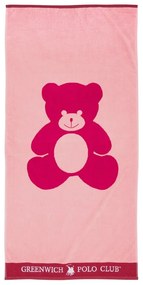 Πετσέτα Θαλάσσης Παιδική 3896 Pink-Red Greenwich Polo Club Beach 70x140cm 100% Cotton