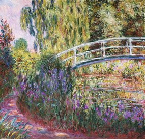 Monet, Claude - Εκτύπωση έργου τέχνης The Japanese Bridge, Pond with Water Lilies, 1900, (40 x 40 cm)