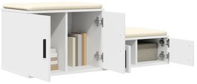 vidaXL Λευκή Ντουλάπα Αποθήκευσης 118x41x40 εκ. από Επεξεργασμένο Ξύλο