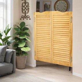 VEVOR Swinging Cafe Doors 91.4x106.7 cm Arched Top Pine Wood with Hinges Log