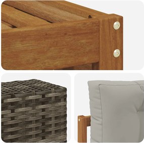 vidaXL Σειρά Καναπέ Εξωτερικού με μαξιλάρι 9 pcs