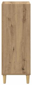 vidaXL Πλαϊνό γραφείο artisan δρυς 32.5 x 34.5 x 90 εκ