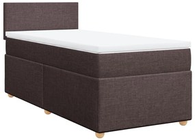 ΚΡΕΒΑΤΙ BOXSPRING ΜΕ ΣΤΡΩΜΑ ΣΚΟΥΡΟ ΚΑΦΕ 90X190 ΕΚ. ΥΦΑΣΜΑΤΙΝΟ 3288831