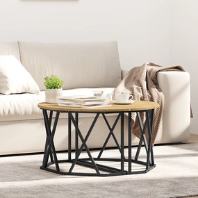 vidaXL Τραπεζάκι Καφετέριας Artisan Oak 31.5x31.5x16.5 ίντσες Φτιαγμένο από Κυκλική Ξυλαπορρίμματα