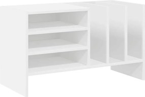 vidaXL Ντουλάπι δίσκων βινυλίου με ράφι Λευκό 78,5 x 35 x 45 εκ