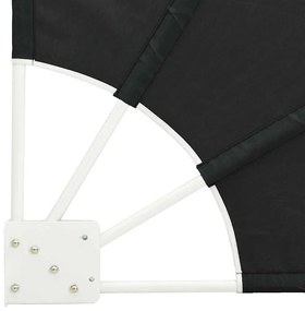 vidaXL Αδιάφανο σκίαστρο μπαλκονιού Ανθρακί 160 x 160 cm ύφασμα