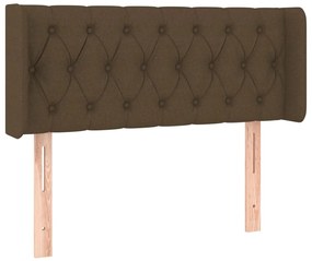 vidaXL Κεφαλάρι με Πτερύγια Σκούρο Καφέ 93x16x78/88 εκ. Υφασμάτινο
