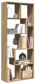 vidaXL Βιβλιοθήκη/Διαχωριστικό Χώρου Δρυς 67x25x161,5 εκ. Επεξ. Ξύλο