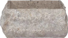 vidaXL Νιπτήρας Γκρι 30 x 30 x 13 εκ. Μαρμάρινος