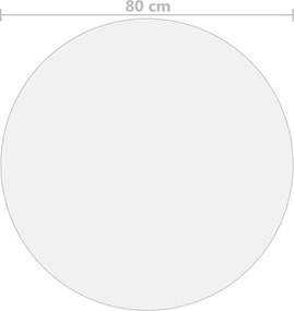 vidaXL Προστατευτικό Τραπεζιού Διαφανές Ø 80 εκ. / 2 χιλ. από PVC