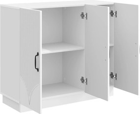 vidaXL Πλαϊνό γραφείο Γυαλιστερό Λευκό 89 x 34,5 x 77 εκ.