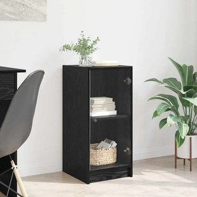 vidaXL Πλαϊνό γραφείο Μαύρη δρυς 35 x 37 x 76 εκ Επεξεργασμένο ξύλο