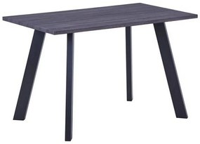 Τραπέζι Baxter ΕΜ820,2 120x70x75cm Grey Walnut-Black Melamine, Metal