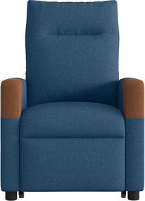 vidaXL Πολυθρόνα Ανακλινόμενη με Ανύψωση Μπλε Υφασμάτινη