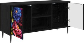 vidaXL Ντουλάπι TV KIEL 102 x 33 x 51 εκ Μαύρη Δρυς Επεξεργασμένο Ξύλο