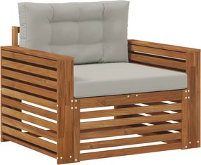vidaXL Εξωτερικός καναπές Στερεό Ξύλο Ακακίας και Πολυεστέρ