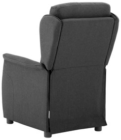 vidaXL Πολυθρόνα Recliner Σκούρο Γκρι Ύφασμα