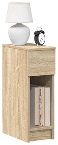 VidaXL Κομοδίνα με συρτάρι 2 τεμ. Sonoma Δρυς 20x36x60 εκ.