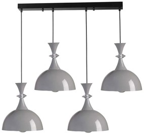 Φωτιστικό Οροφής - Ράγα 534LUN3901 80x20x70cm 4xE27 40W Grey Opviq