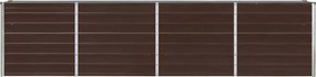 vidaXL Ζαρντινιέρα Ψηλή Καφέ 320 x 40 x 77 εκ. Γαλβανισμένος Χάλυβας