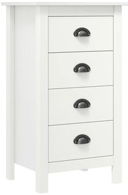 vidaXL Μπουφές Hill Λευκός 46x35x80 εκ. από Μασίφ Ξύλο Πεύκου
