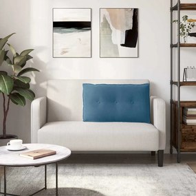 vidaXL Μαξιλάρι Πλάτης Μπλε 80 x 50 cm Υφασμάτινο Κορντουρά